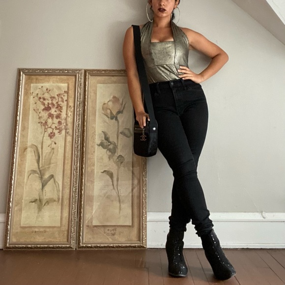 Gantos, Vintage L'Amour Métallique Halter Top - Picture 3 of 16